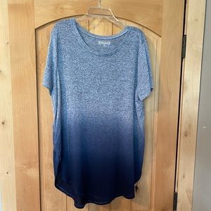 New short sleeve blue top size XXL